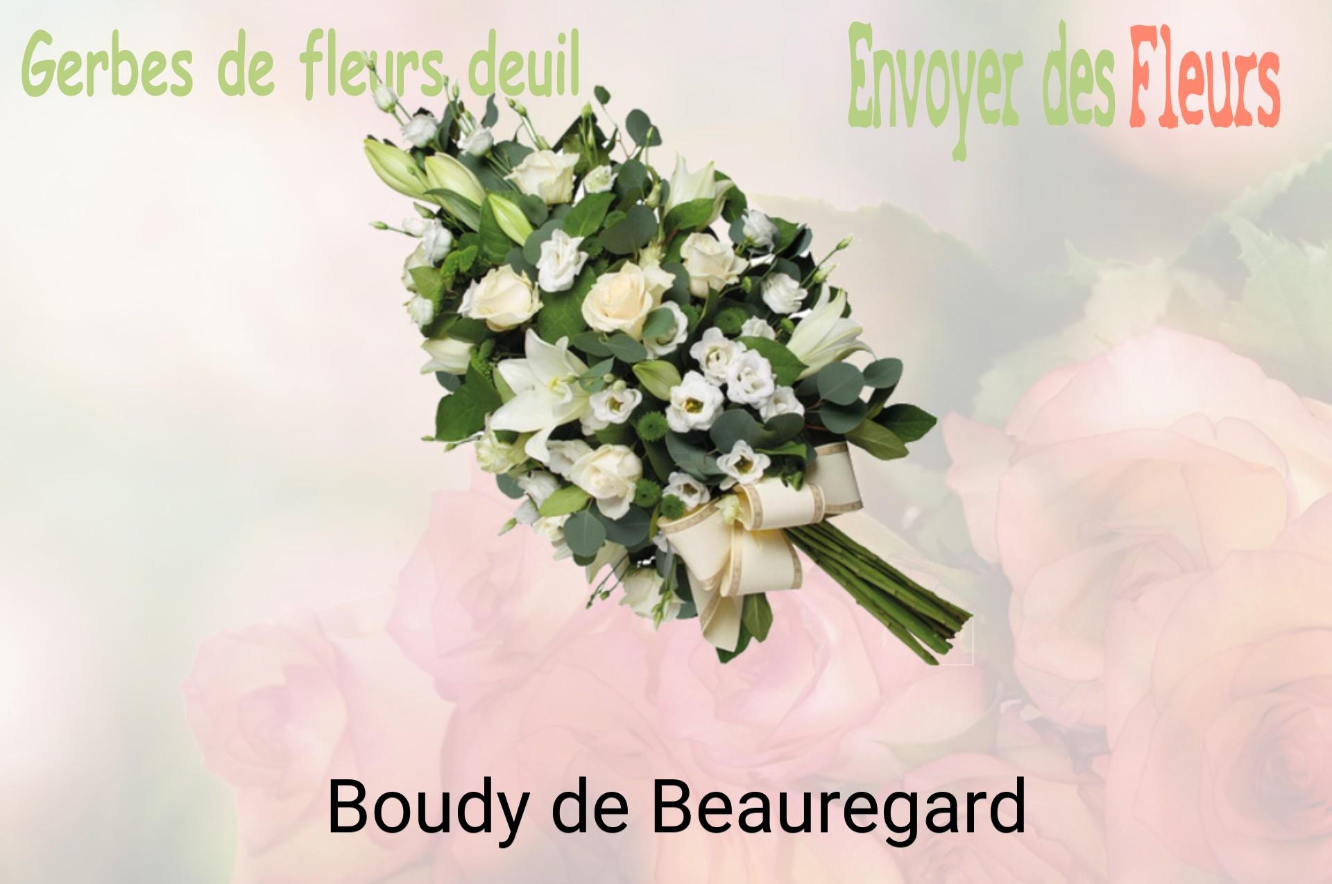 Gerbe de fleurs de deuil livrée à Boudy-de-Beauregard